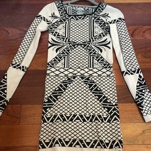 Free People Long-sleeve Mini Bodycon Dress